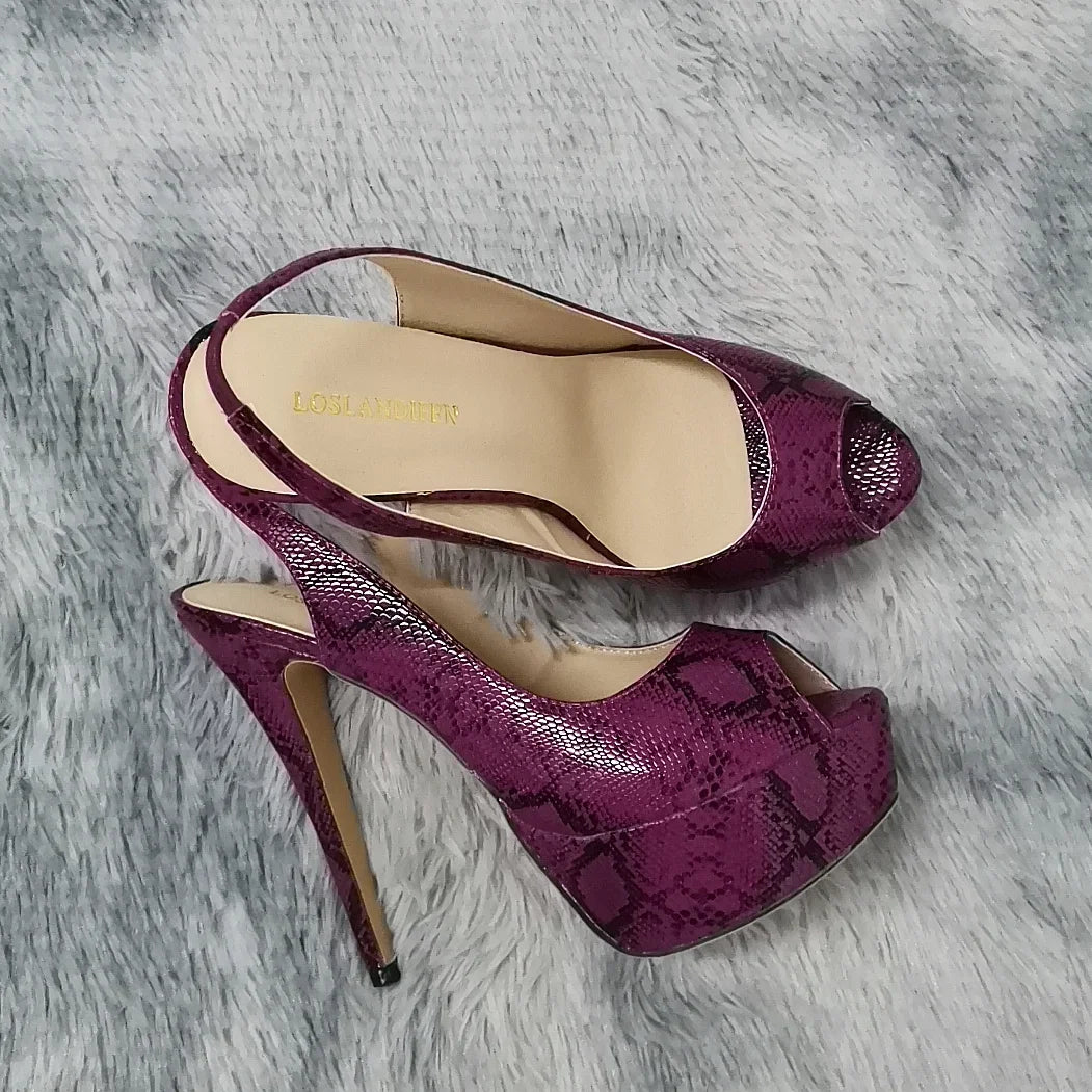 14CM Platform Super High Heels For Woman Sexy Open Toe Sandals