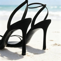 Cross-tied High-Heel Sandal