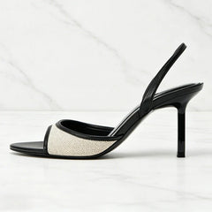 Concise Mixed Colors Open-toe Heeled Sandals