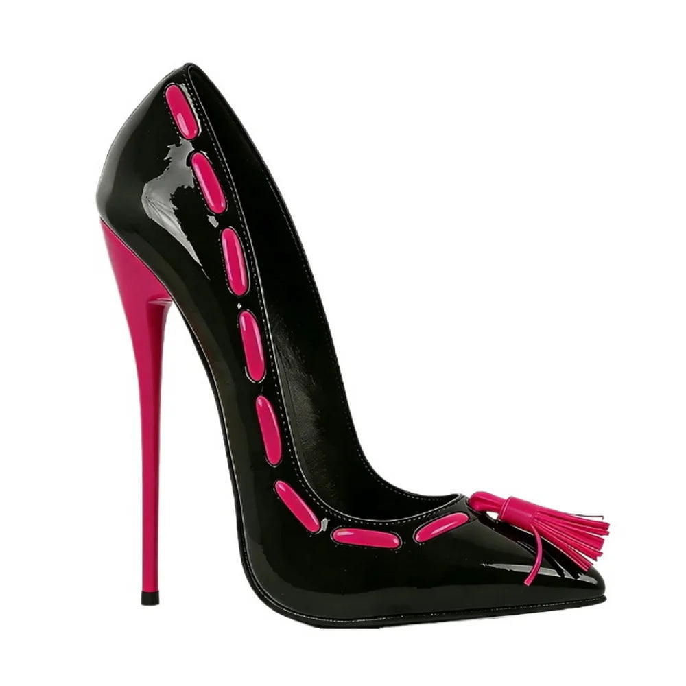 Sexy Tassel Sewing 16cm High Heels
