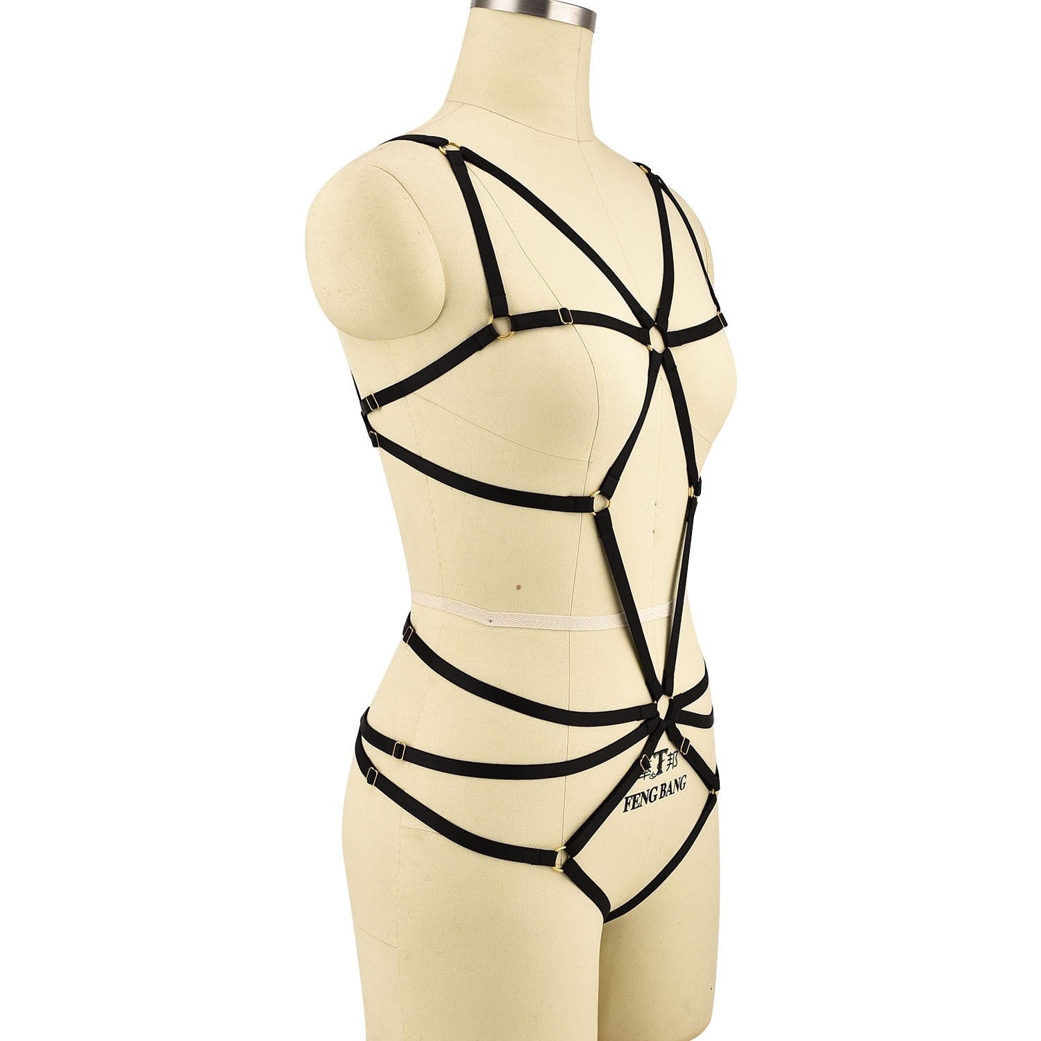 White Red Bodysuit Chubby HubLai Lingerie Harness Wife Teddy