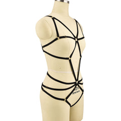 White Red Bodysuit Chubby HubLai Lingerie Harness Wife Teddy