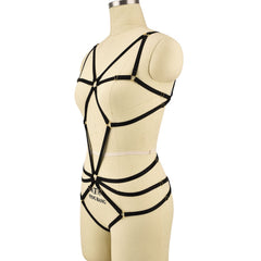 White Red Bodysuit Chubby HubLai Lingerie Harness Wife Teddy
