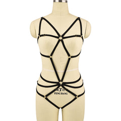 White Red Bodysuit Chubby HubLai Lingerie Harness Wife Teddy