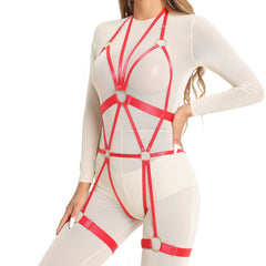 Wife White Bodysuit Submissive HubLai Harness Lingerie Chubby Teddy